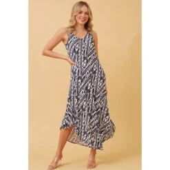 UMBRELLA IKAT MIDI DRESS -Printedcarpetus e12041a98df80844621fb13d4dd3728e