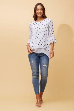 RUMI DOUBLE LAYER DOTTED TUNIC TOP 13 RUMI DOUBLE LAYER DOTTED TUNIC TOP -Printedcarpetus e1b7c5076e43d86b8d24c59478ce9b87