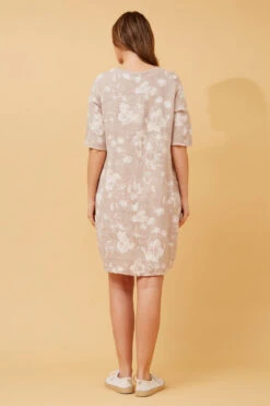 PISA LINEN FLORAL SHORT DRESS -Printedcarpetus e1f645021add0c1cb7bc0e9ec9ca2136