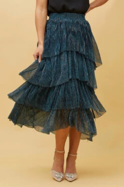 HARLENE PLEATED MAXI SKIRT