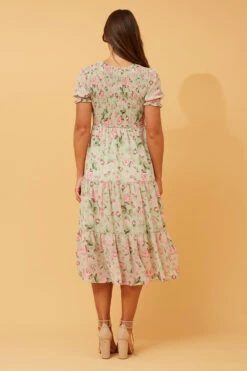 MERRY PUFF SLEEVE FLORAL DRESS -Printedcarpetus e24bead95b265741e55f7d57bc921dc8