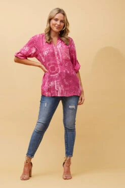 ROSETTA SEQUIN TIE DYE DETAIL TOP -Printedcarpetus e2fb93b158fb14a7a331565e1555e761