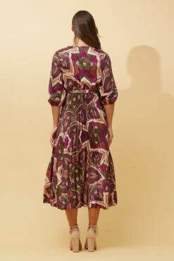 MARIETTA SATIN MIDI DRESS -Printedcarpetus e3684ed392f98ba5e4192317cbc35ae0
