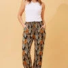ZILA LEAF PRINT BOHO PANTS -Printedcarpetus e48e26cfc99e4fdd27d39a892885b077