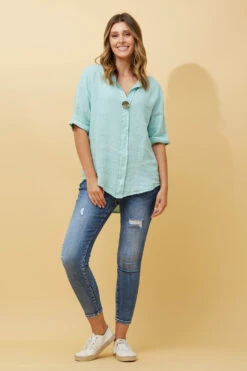 PALERMO BUTTON DETAIL LINEN TOP -Printedcarpetus e492bd7181814841edc8a6cf39bcf1ce a6ee00a2 5011 4b3e 9540 5cdf1b219494