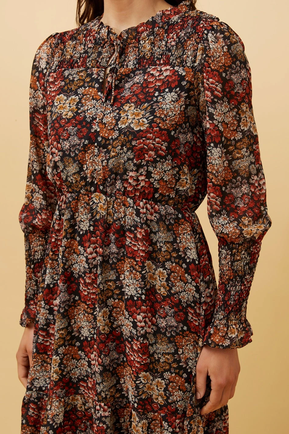 GIANNA HIGH NECK FLORAL SHORT DRESS 8 GIANNA HIGH NECK FLORAL SHORT DRESS - Image 6