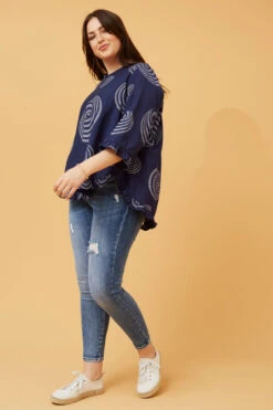 LILIBET FRILL SLEEVE TOP -Printedcarpetus e540d4119d9764ad274e518540aa98d7