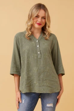 KAI FLORAL EMBROIDERY DETAIL TOP -Printedcarpetus e62ba5ac687b0d47f708606165938432