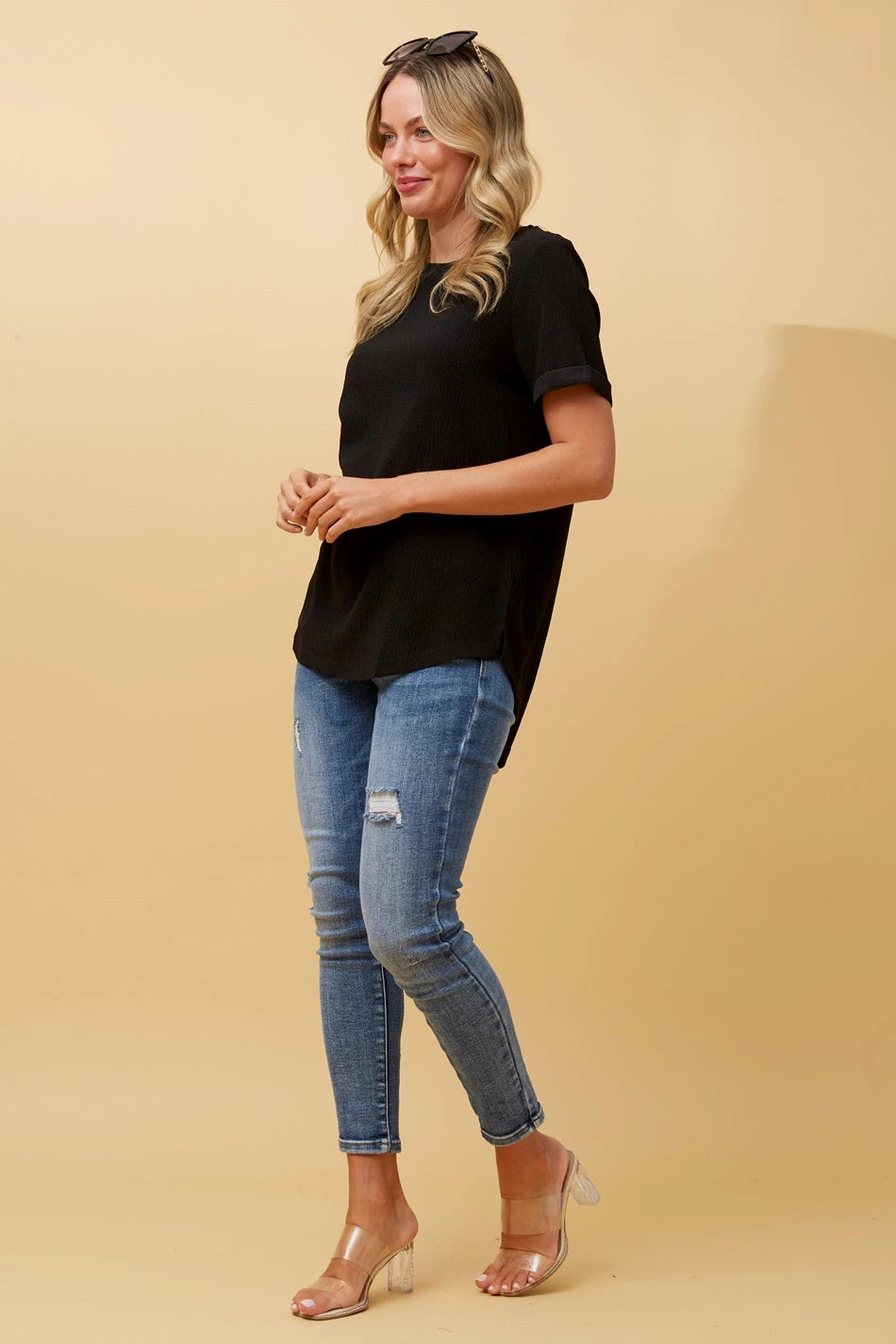 MISTY SHORT SLEEVE TEXTURED TOP 13 MISTY SHORT SLEEVE TEXTURED TOP - Image 11