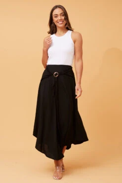 ESTRELLA LINEN MIDI SKIRT -Printedcarpetus e78909103440dc490f75b47e5285c6f3