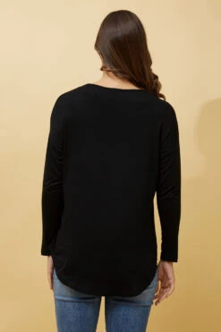 EVA LONG SLEEVE STAR PRINT TOP -Printedcarpetus e7c4672ef175b2ca8816f0de451720ea