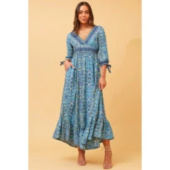 Stella JASMINE PAISLEY BOHO MAXI DRESS -Printedcarpetus e7e125c4eda72dd71a7d26850fb35f3a