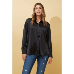 ALITA SATIN SHIRT -Printedcarpetus e827c55749d2e46714a3a245813258ec
