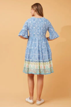 KARITA BOHO SHORT DRESS -Printedcarpetus e83fcc83d6fb45bde7ff2068246ca14a