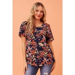SONIA FLORAL TOP -Printedcarpetus e8434b7932e46e09cfa7b21385fdf0f9
