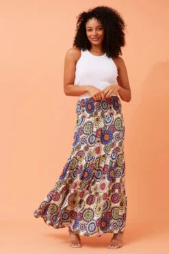 BETTINA ABSTRACT BOHO MAXI SKIRT -Printedcarpetus e91f5415b313f15a0c0971ac1b5f3557