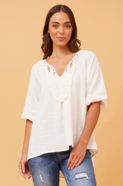 NAVEEN LACE DETAIL TOP