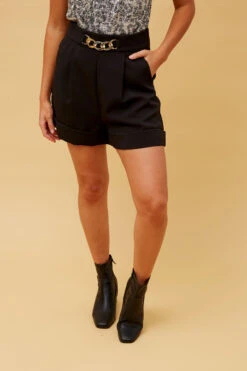 MOCK BELT SHORTS -Printedcarpetus e974b7391e7e113a647ff7e095f4c89d