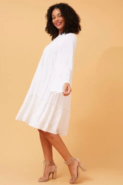 RENUKA SEQUIN DETAIL TIERED DRESS -Printedcarpetus e9daaebdd2eb0735e9a7622410b8557d