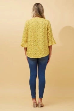 RUE DITSY FLORAL BUTTON DETAIL TOP -Printedcarpetus ead45133249ef87b8a3520de7a35e118