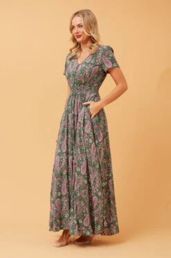 MEGAN PAISLEY BOHO MAXI DRESS -Printedcarpetus eb10cb36de0c86671adca7e653b33b29