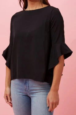 FLUTE SLEEVES BLOUSE -Printedcarpetus ebc69b54994df6f6341db974773a8abf