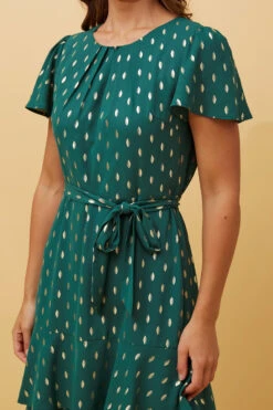 IZZY GOLD TEAR DROPMIDI DRESS -Printedcarpetus ebc8c100e6afd5846f59a5503f65d96c