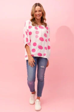 FLORA OVERSIZED POLKA DOT TOP -Printedcarpetus ebe82350807c160b865bccfbdc62142f