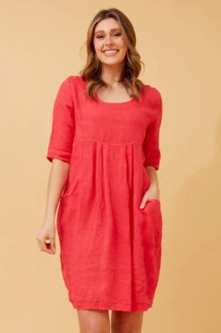 PISA LINEN DRESS -Printedcarpetus ebf795f4da55e8768f11aad16605da6e