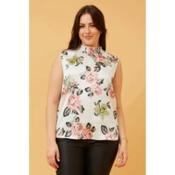 DI HIGH NECK FLORAL BLOUSE -Printedcarpetus ec42c85bc908168c7a1c4ba6b8eb30ad