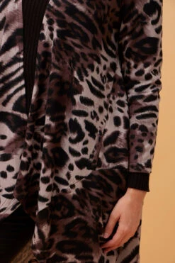 AIDEN ANIMAL PRINT WATERFALL CARDIGAN -Printedcarpetus ed541ee8e07e0a767267e4b29735dcb9