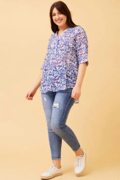 BONDI ABSTRACT BOHO BLOUSE -Printedcarpetus ed605088e3ddbbbfe19a4abf1466ed82