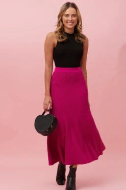 LEANNE RIB KNIT SKIRT -Printedcarpetus ed748da29b30700611b6beff95ffdf23