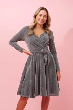 SHORT GLITTER DRESS -Printedcarpetus ed7d86697605148a2a25775b077e92f5