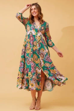 BAHAMAS FLORAL BOHO MAXI DRESS -Printedcarpetus edb5a052e0140e2817d0a2292b0dc8f1