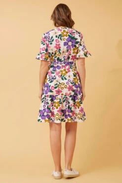 AVITA FLORAL BELTED DRESS -Printedcarpetus ee818561e613942a88a4aed1f1041396