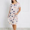 MESSINA POLKA DOT LINEN DRESS -Printedcarpetus eef7bae2fafa4978f047cf3b5571634c