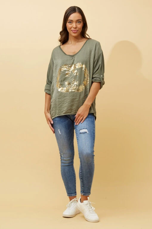 LUCCA GRAPHIC PRINT TOP -Printedcarpetus f1293b4b338e3ae9808f2efa7666009a