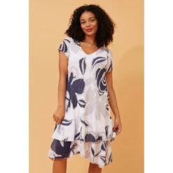 ELECTRA DOUBLE LAYER MIDI DRESS -Printedcarpetus f170b5aaabaf4d711de61f812e90befe