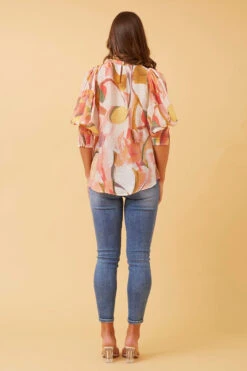 ELEGANT ABSTRACT PRINT BLOUSE -Printedcarpetus f1992ec7a0c1188cdd7760fd2c50a5c9