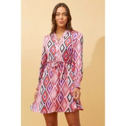 MAGGIE BUTTON FRONT SHORT DRESS -Printedcarpetus f23625a01dc17f80e86d4a4049f3b992