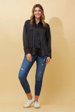 ALITA SATIN SHIRT -Printedcarpetus f2506433e1bdcd8b9bc29e30755e3422