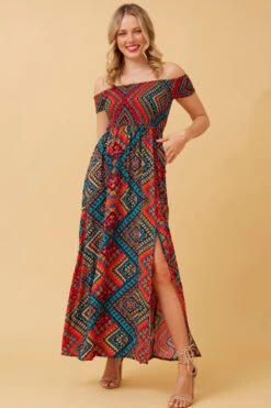 ROBIN ABSTRACT BOHO MAXI DRESS -Printedcarpetus f31f4d51ec2d3c967471828f666ff76c