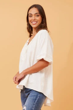 NAVEEN LACE DETAIL TOP -Printedcarpetus f3efd5a5a7f2b4a6ba0e73f6ddc98163