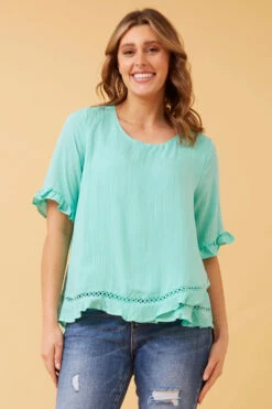 JAYDON LACE TRIM TOP