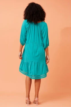 MEXICO TIERED SHORT DRESS -Printedcarpetus f45cddec7e548a8dd32a6934dbb75cac