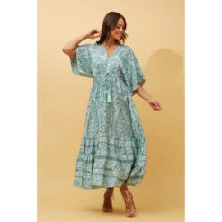 DOLTON BOHO SATIN MAXI DRESS -Printedcarpetus f47ba96df7d0f96c874ff1bc9ff3340b