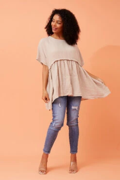 FAYOLA OVERSIZED LINEN TOP