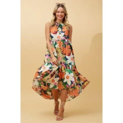 DREW FLORAL TRAPEZE DRESS -Printedcarpetus f4ccc3f5a4c03149e54708060c4446a8