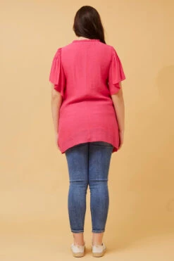 COLLETTE FRILL NECK TOP -Printedcarpetus f512f747cc5eed094ec5077e4e65cfde